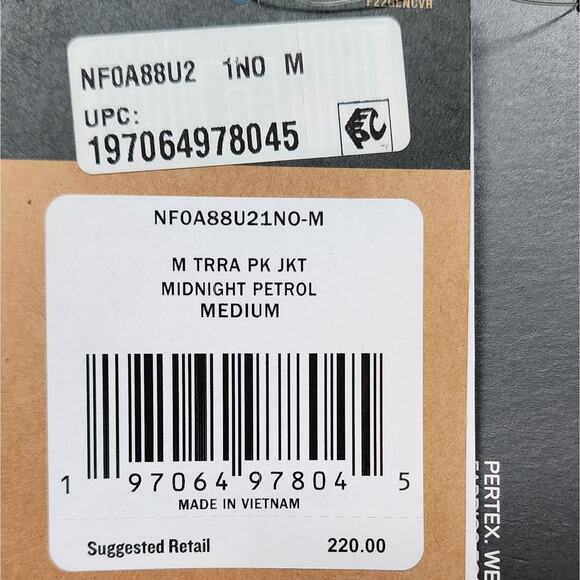 NWT The North Face Men's Terra Peak Jacket: Midnight Petrol - Picture 10 of 10